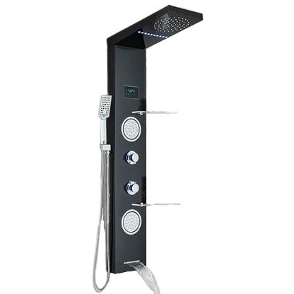 LED Jet Rainfall Shower Tower Spa System