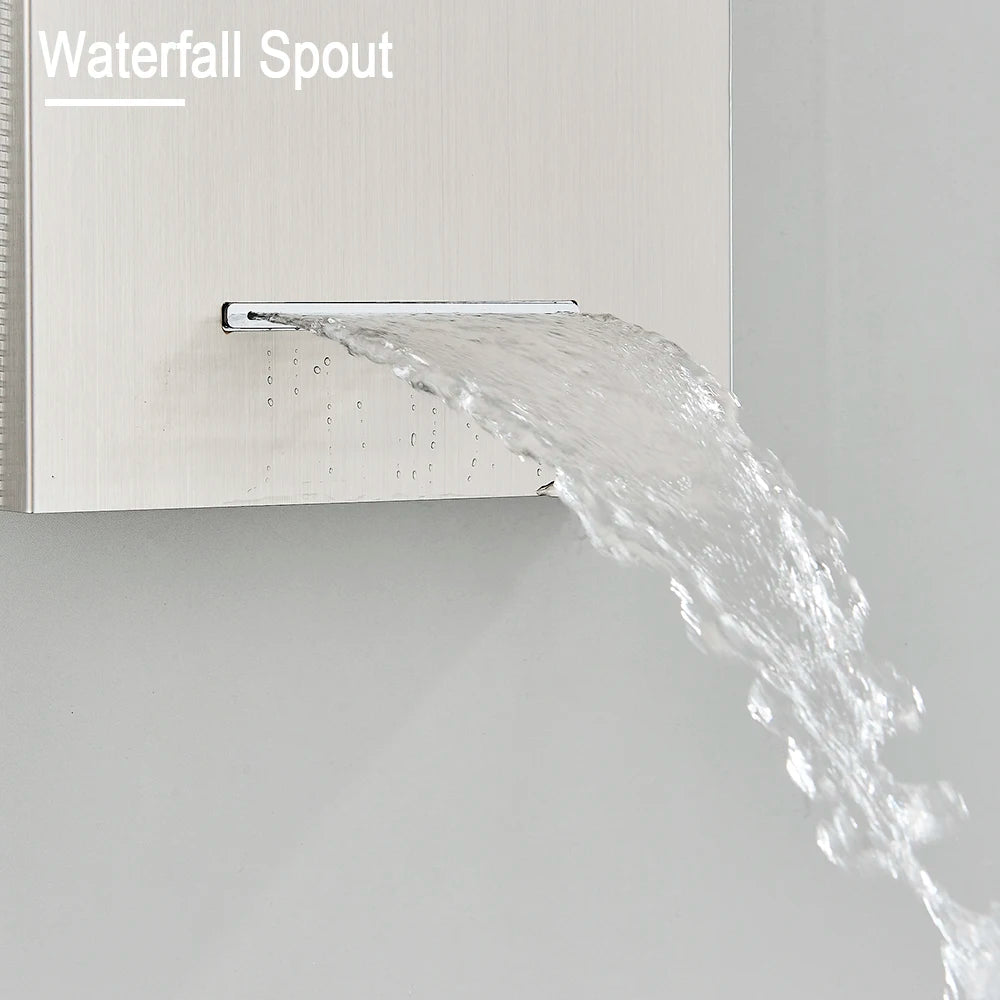 LED Jet Rainfall Shower Tower Spa System - KozyTrends