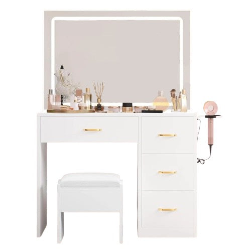 Makeup Vanity Desk with LED Mirror