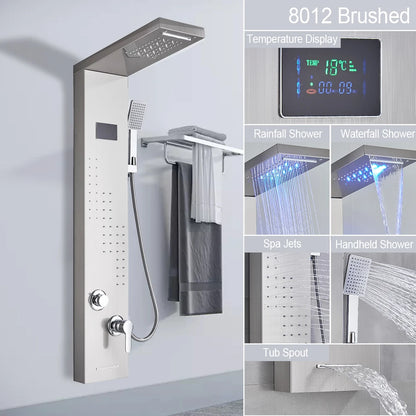 LED Jet Rainfall Shower Tower Spa System - KozyTrends